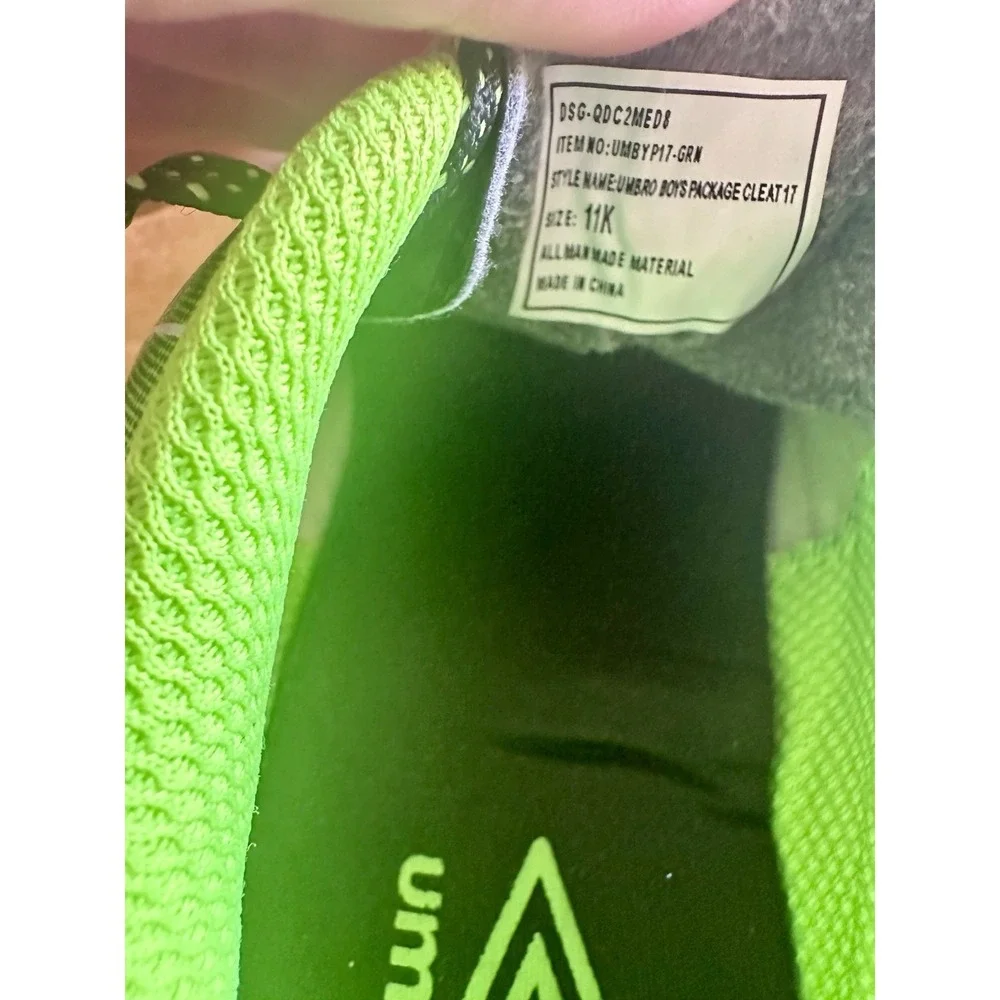 Youth Umbro Arturo Soccer Cleats Shoes Lime Green Black Size 11 Kids
